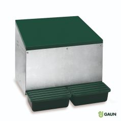 Legnest met bodem en dubbele zitstok Gaun