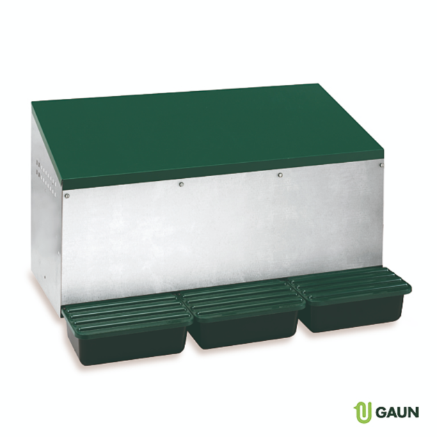 Nest box with base and double perch Gaun