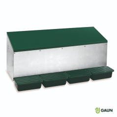 Legnest met bodem en dubbele zitstok Gaun