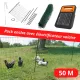 Enclosure pack: gate, 25 or 50-meter net, and solar energizer