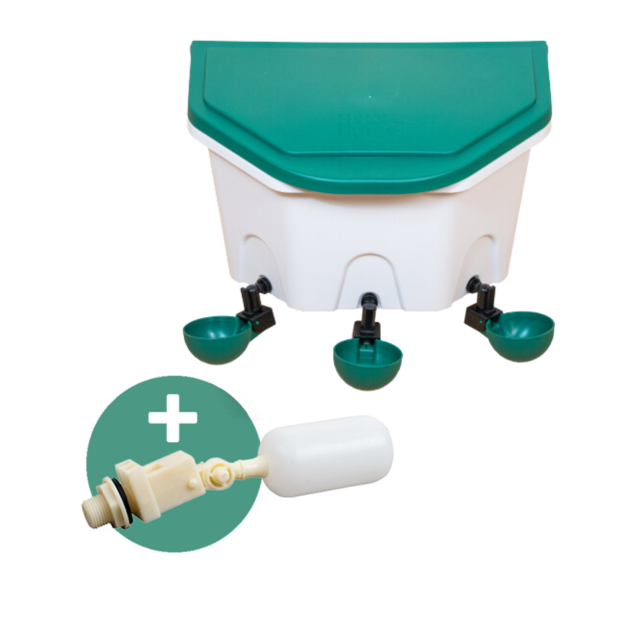 Drinkbak AviAqua 8L om op te hangen + 3 bakjes / pipetten Drinkbak AviAqua 8L om op te hangen + 3 bakjes / pipetten