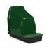 Green plastic nesting box with basin and drawer for eggs : Nest box model:Exterior