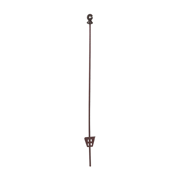 Oval surveying stake made of spring steel