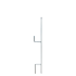 Galvanized steel stake : Product:"1M - 2 threads"