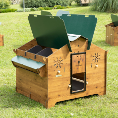 Poulailler en HPL haute qualité anti poux rouges Poulailler en HPL haute qualité anti poux rouges