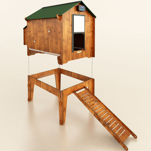 PILOTIS POUR POULAILLER EN HPL AVEC TIROIR PILOTIS POUR POULAILLER EN HPL AVEC TIROIR