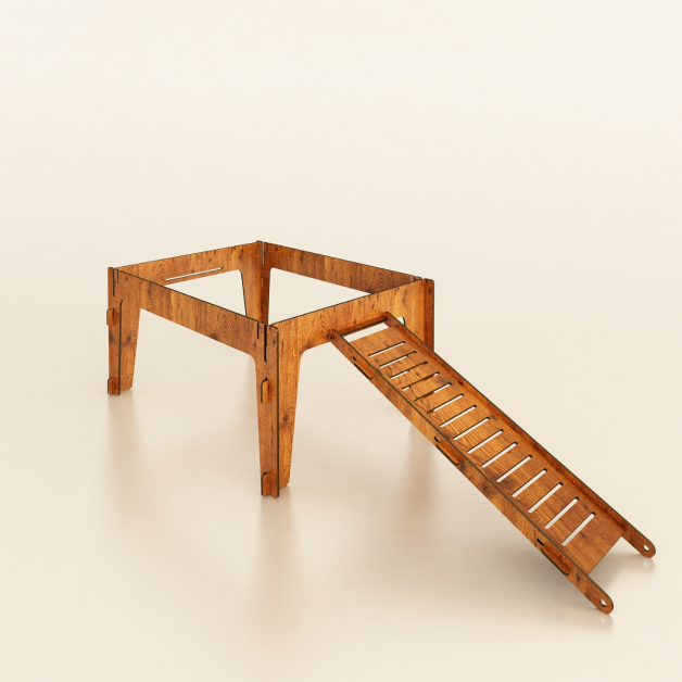 HPL CHICKEN COOP ON STILTS WITH DRAWER