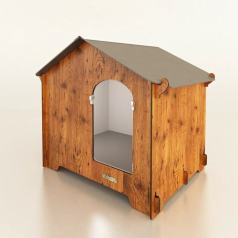 Niche en HPL ultra-épais Thermo-Chic pour chiens Niche en HPL ultra-épais Thermo-Chic pour chiens