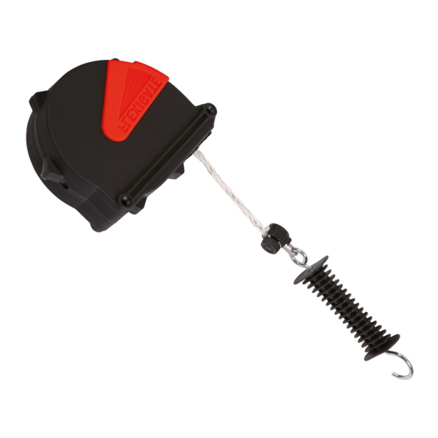 Electrifiable retractable barrier