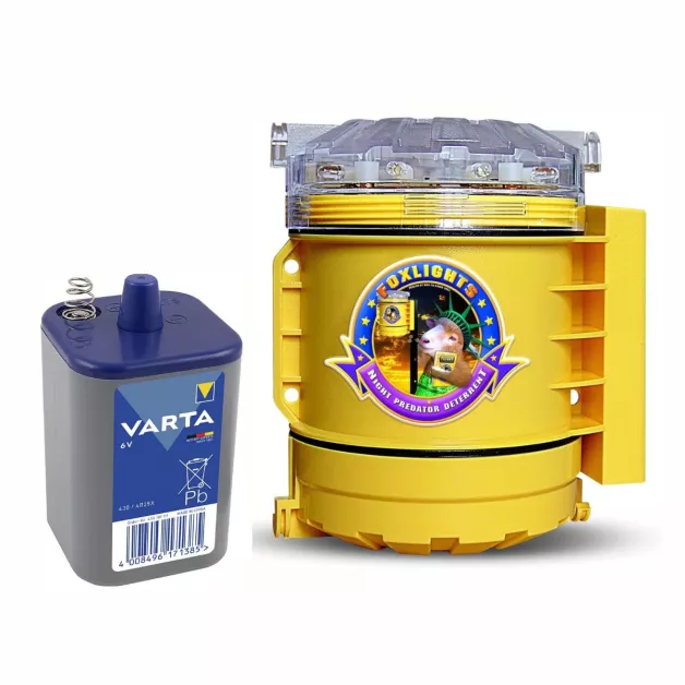 Vervangende 6-volt batterij voor anti-vossen Foxlights. Vervangende 6-volt batterij voor anti-vossen Foxlights.