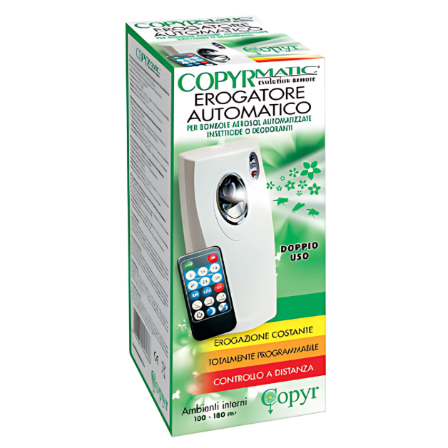 Automatische aerosolvernevelaar Fly Free met insecticide van biologische natuurlijke pyrethrum Automatische aerosolvernevelaar Fly Free met insecticide van biologische natuurlijke pyrethrum