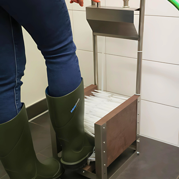 Boot washer with water connection Boot washer with water connection