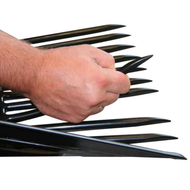 Reinforced plastic chip fork