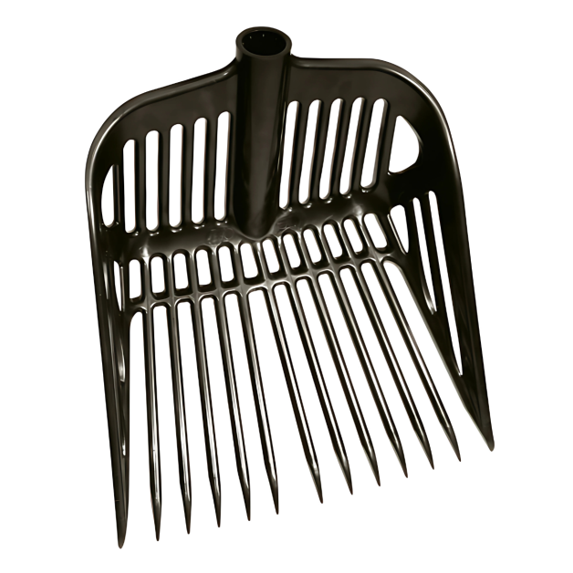 Reinforced plastic chip fork