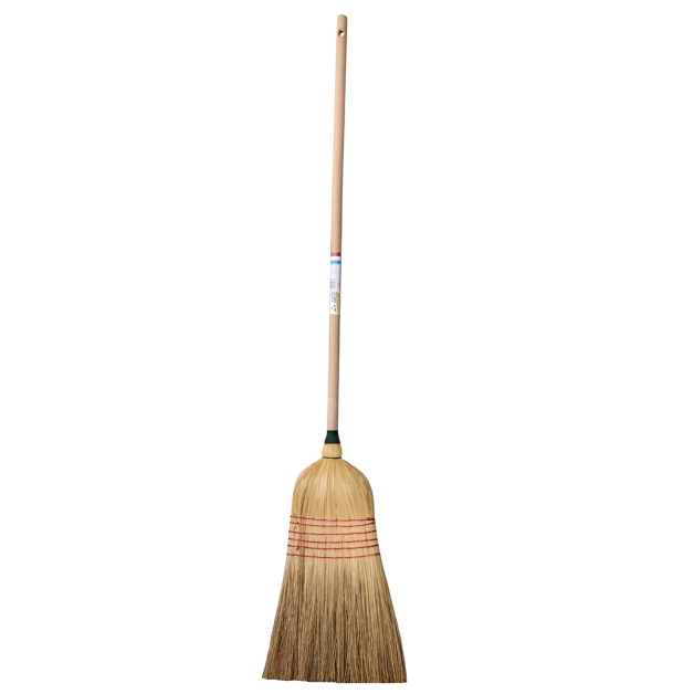 Rice straw broom