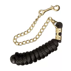 Black and brass presentation leash - 2 m Black and brass presentation leash - 2 m