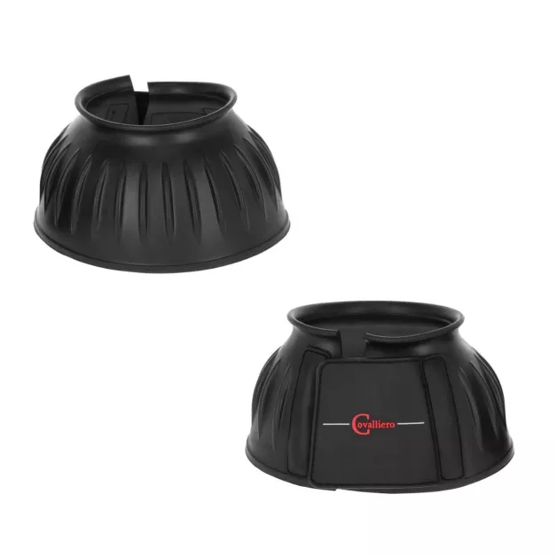 Black Velcro protective bell boots