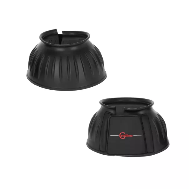 Black Velcro protective bell boots