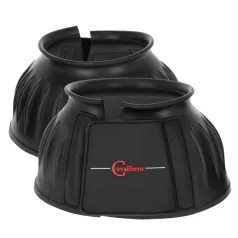 Black Velcro protective bell boots Black Velcro protective bell boots