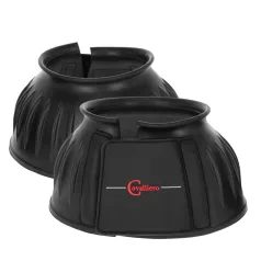 Black Velcro protective bell boots Black Velcro protective bell boots