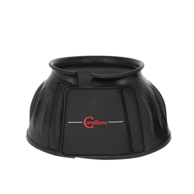 Black Velcro protective bell boots