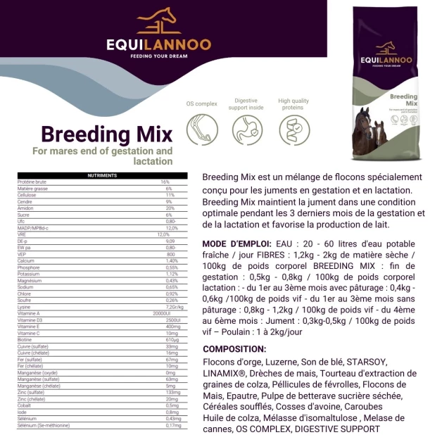 Equilannoo Breeding Mix 20 kg Equilannoo Breeding Mix 20 kg