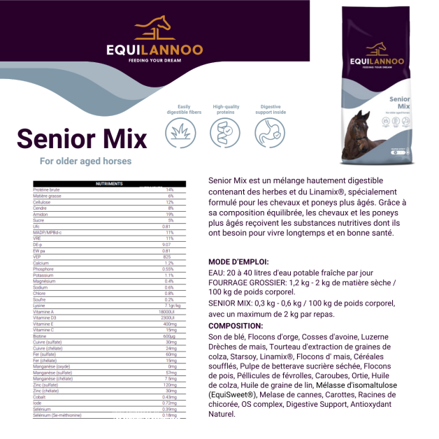 Equilannoo Senior Mix 15 kg Equilannoo Senior Mix 15 kg