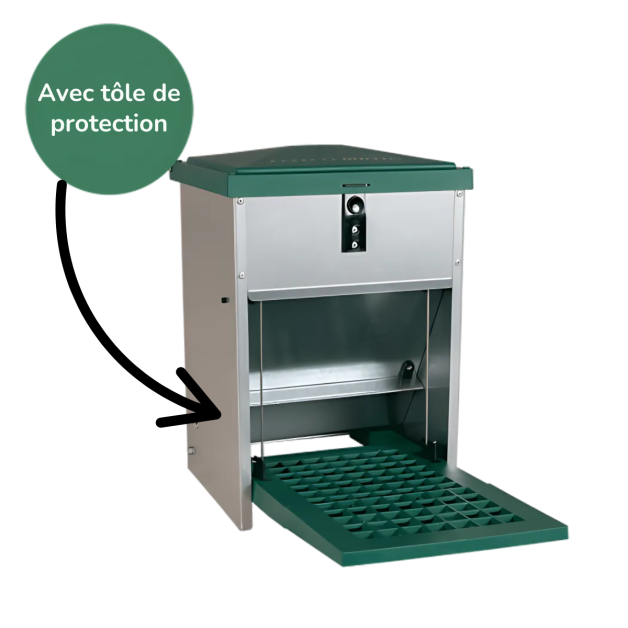 Protective sheet for Feedo matic hopper