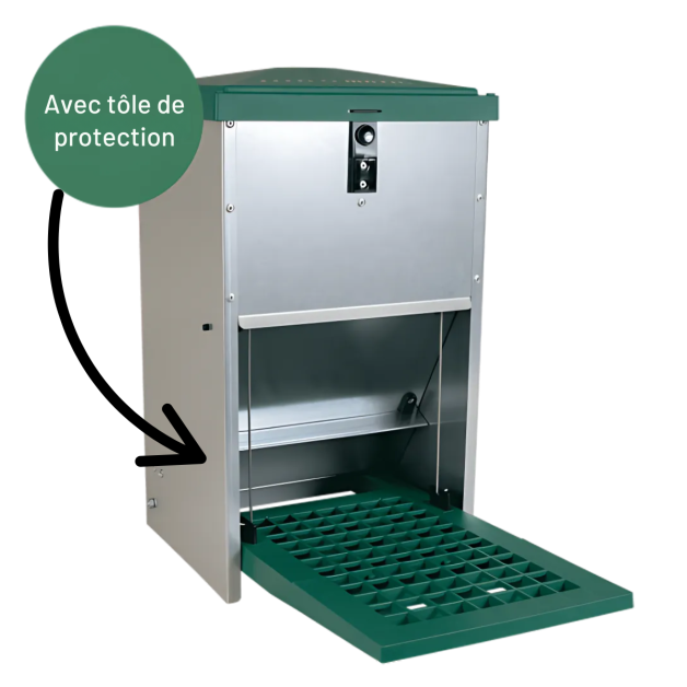 Protective sheet for Feedo matic hopper