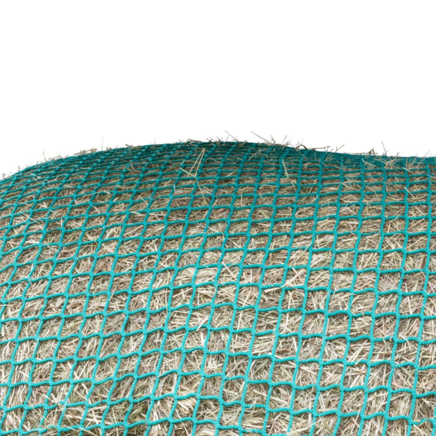Flat hay net for round or square bale