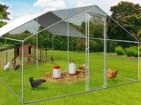 Metal enclosures for chicken coops