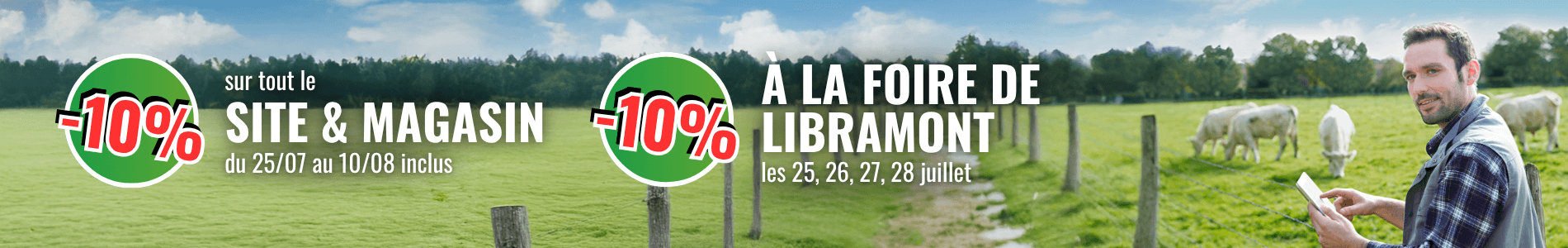 Le Roi de la Poule sera présent à la foire de Libramont ce 25, 26, 27 et 28 juillet ! Profitez de -10% sur notre stand, en magasin et sur notre site !
