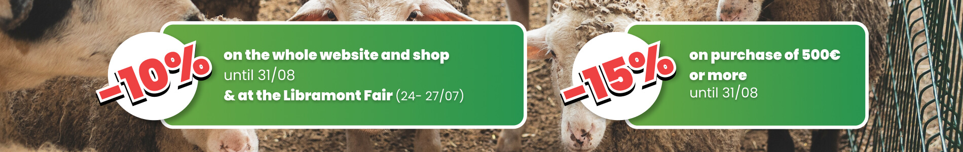 Enjoy 10% off the entire site and up to 15% off on purchases of €500 or more.
