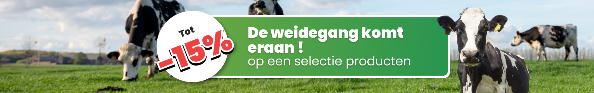 Tot -15% korting op afrasteringsmateriaal / weidemateriaal