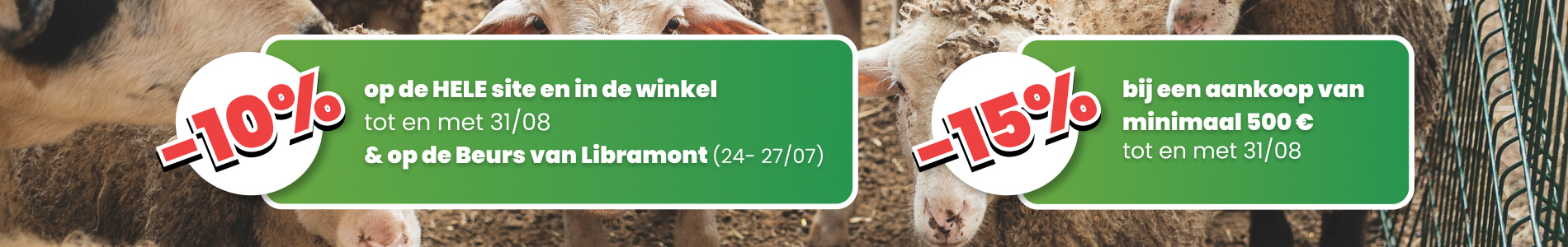 Profiteer van 10% korting op de gehele site en tot 15% korting bij aankopen van € 500 of meer.