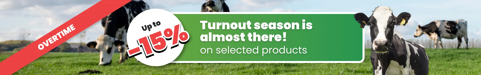 Overtime: up to 15% off fencing equipment / pasture equipment