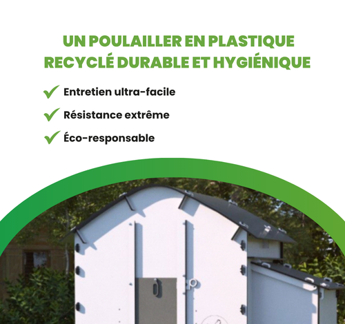 Poulailler fabriqué en plastique recyclé