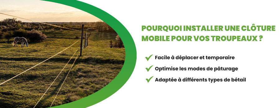 Mobile fence for livestock