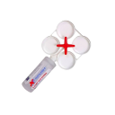 Tray with reservoir for mastitis reagent